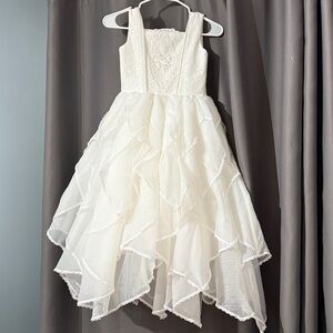 Dollcake white antique honeycomb tiered frock Formal Kid communion wedding dress